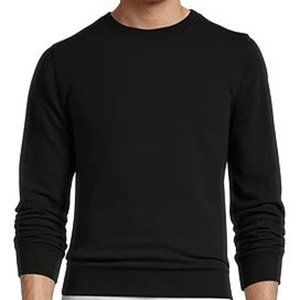 NEW Men's Devner Hayes Basic Fleece Crewneck Sweatshirt Black, Size Large